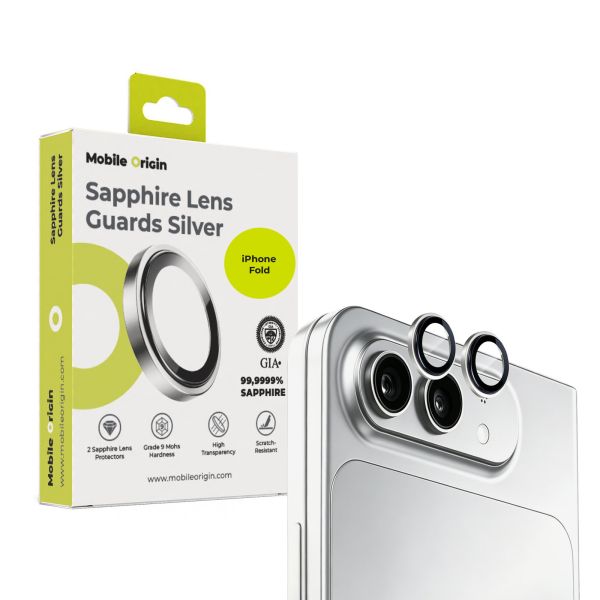 Mobile Origin Sapphire Lens Guards iPhone Duo Silver