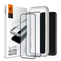 Spigen Glas tR ALM FC Black, 2 Pack - iPhone 12 mini