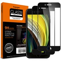 Spigen Glass FC 2 Pack, black - iPhone SE (2022/2020)/8/7