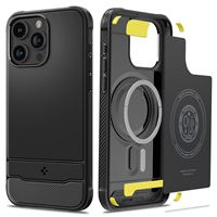 Spigen Rugged Armor MagSafe, matte black - iPhone 15 Pro Max