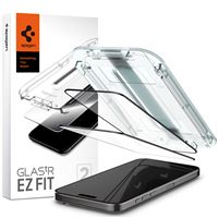 Spigen Glass tR EZ Fit 2 Pack, FC Black - iPhone 15 Pro Max