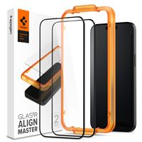Spigen Glass tR AlignMaster 2 Pack, FC Black - iPhone 15 Pro