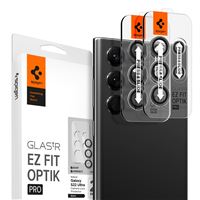Spigen Glass tR EZ Fit Optik Pro Black 2 Pack - Samsung Galaxy S22 Ultra