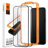 Spigen Glass tR AlignMaster 2 Pack, FC Black - iPhone 15 Plus