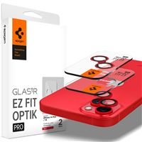 Spigen Glass EZ Fit Optik Pro 2 Pack, red - iPhone 14/14 Plus