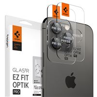 Spigen Glass EZ Fit Optik Pro 2 Pack, black - iPhone 15 Pro/15 Pro Max/14 Pro/14 Pro Max