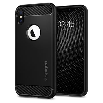 Spigen Rugged Armor, black - iPhone XS/X